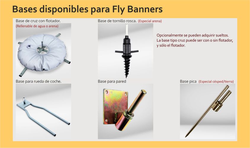 Bases banderas playa